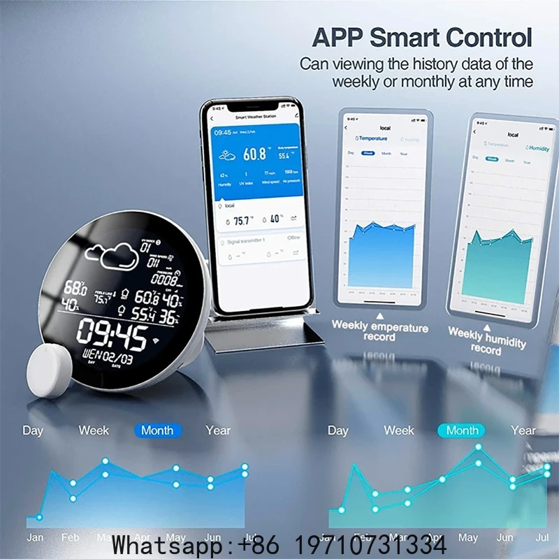 Weather Station Indoor - Wifi Smart Weather Stations App Control
