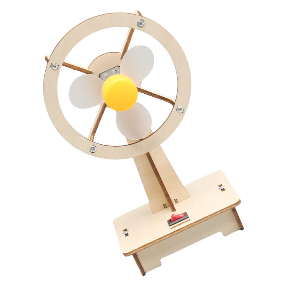 Science Toys - 1Set Wooden Fan DIY Assembly Manual