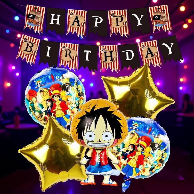 Science Of Happiness - One Pieces Birthday Balloons Set Luffy