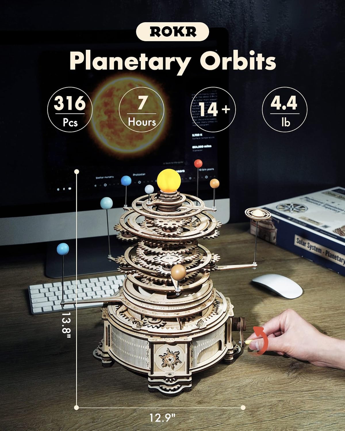 3D Wooden Puzzles for Adults-O - Solar System Orrery reseña y precio