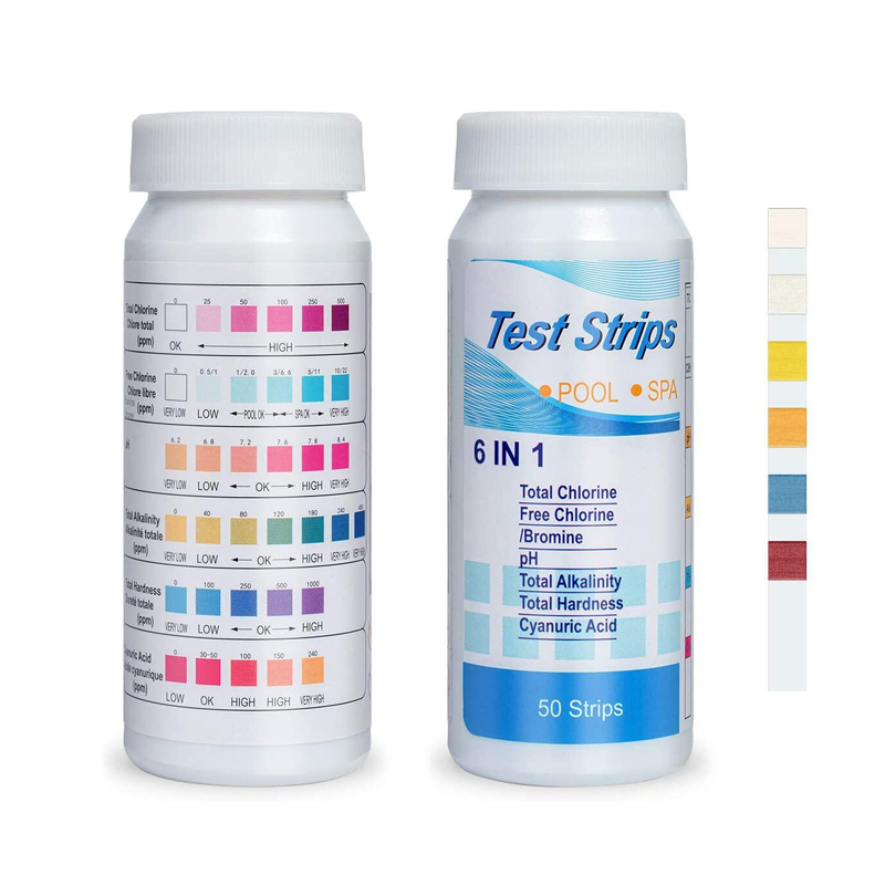 6 In 1 Chlorine PH Test Strips - Ph Strip Test reseña y precio