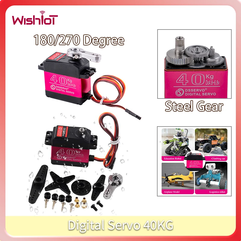 Digital Servo 40KG 180/270 Deg - Robot Arm Motor reseña y precio