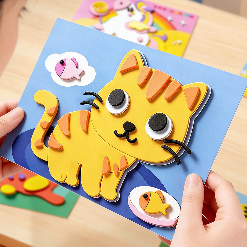Children's 3D Stickers, 10 Ran - Science Project Diy reseña y precio