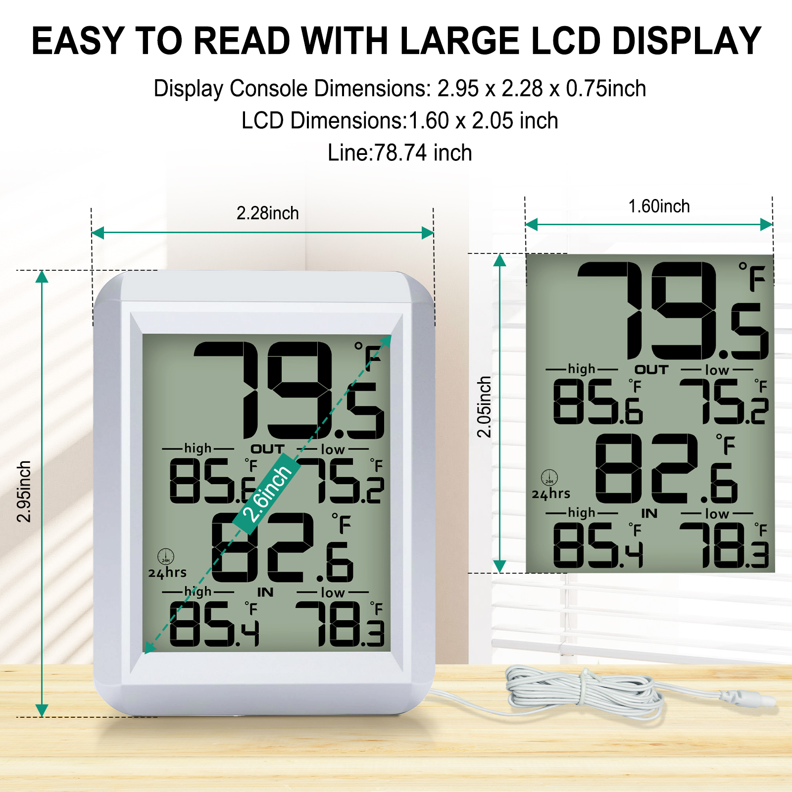 MASTFUYI Digital Thermometer I - Weather Station Indoor reseña y precio