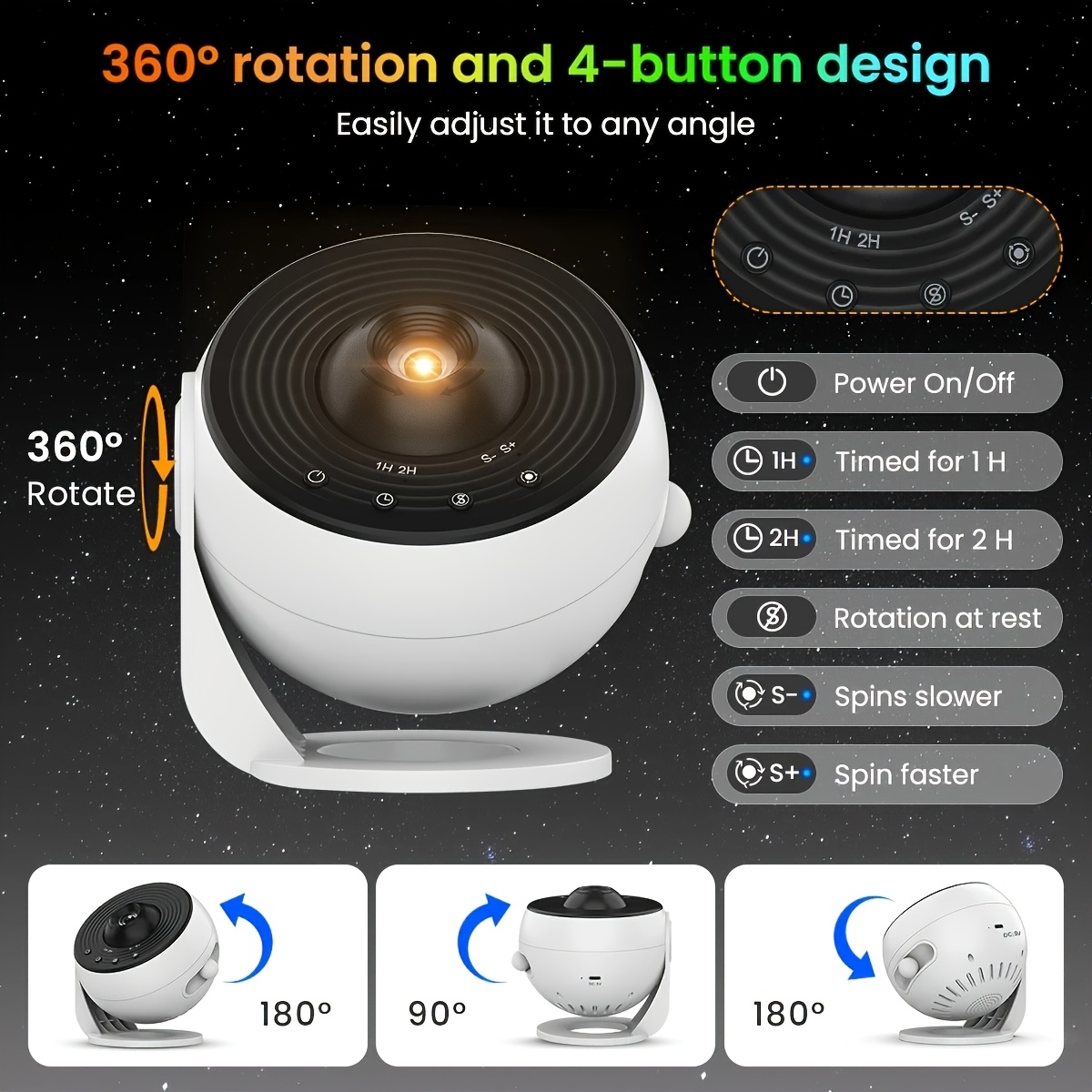 Galaxy Star Projector 360° Rot - Planetarium Projector Home reseña y precio