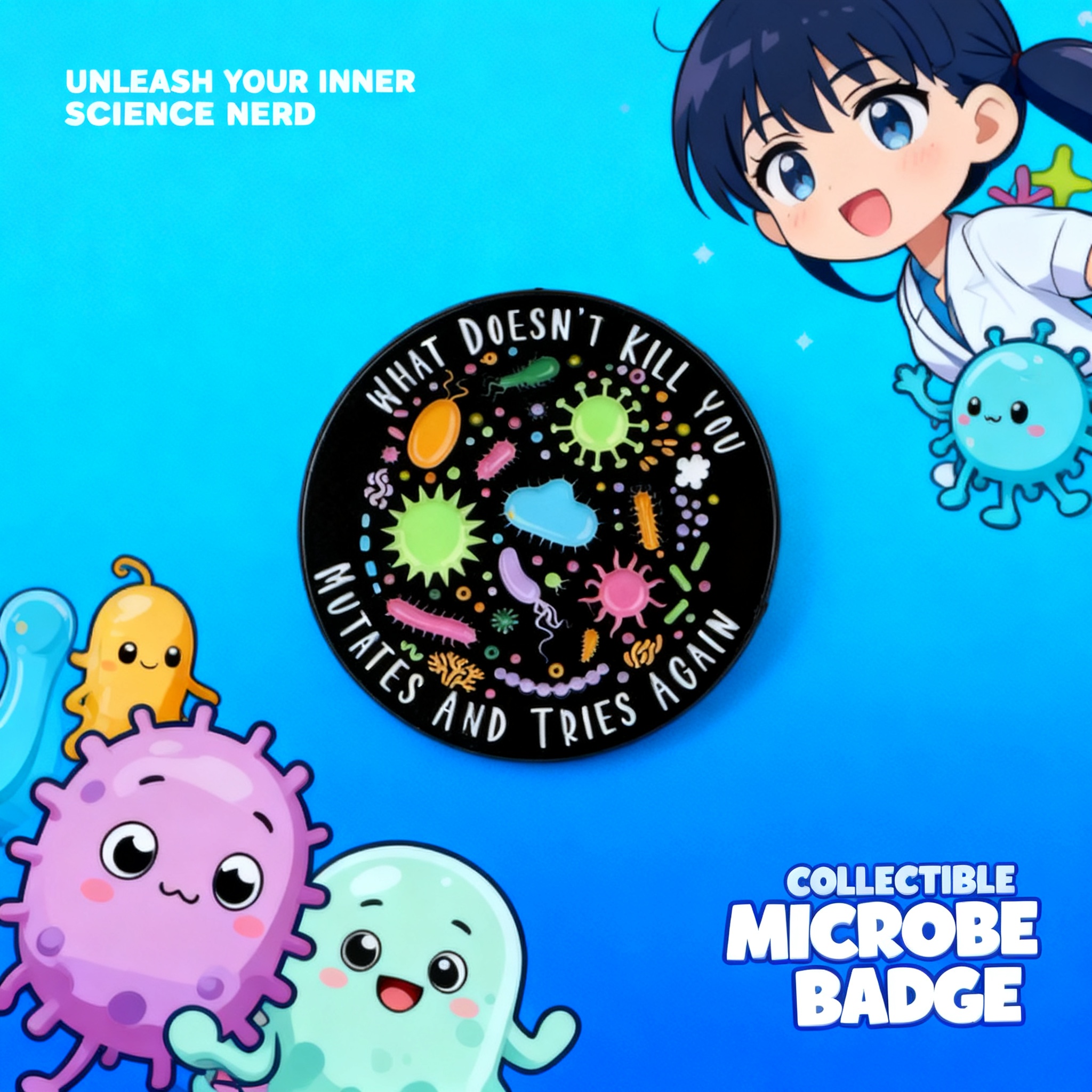 Bacterial Enamel Pin Nurse Doc - Science Toys reseña y precio