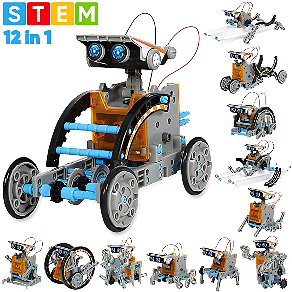 Solar Robot Building Blocks 12 - Science Toys Diy reseña y precio