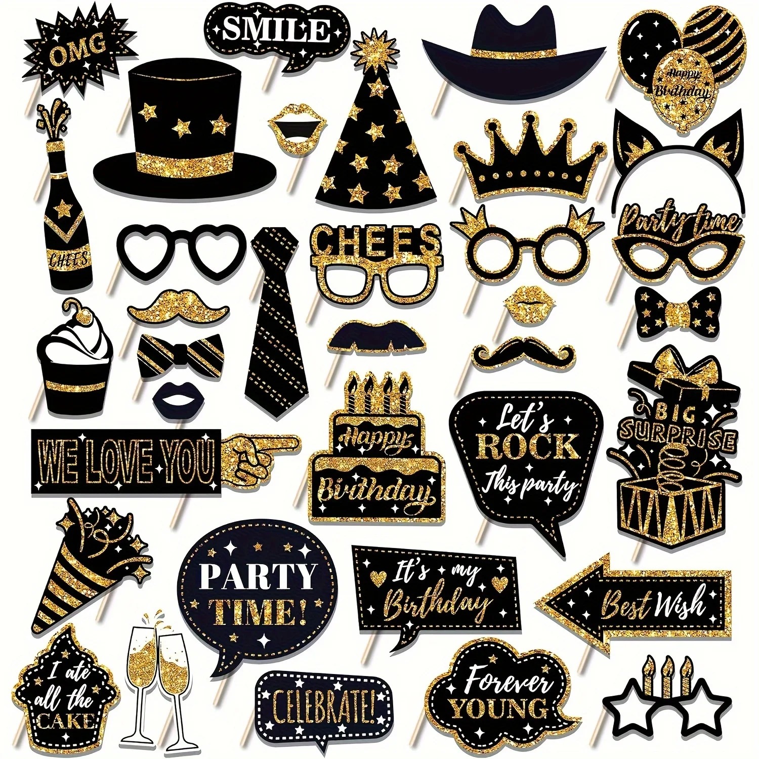 36pcs of Birthday Photo Booth  - Science Of Happiness reseña y precio
