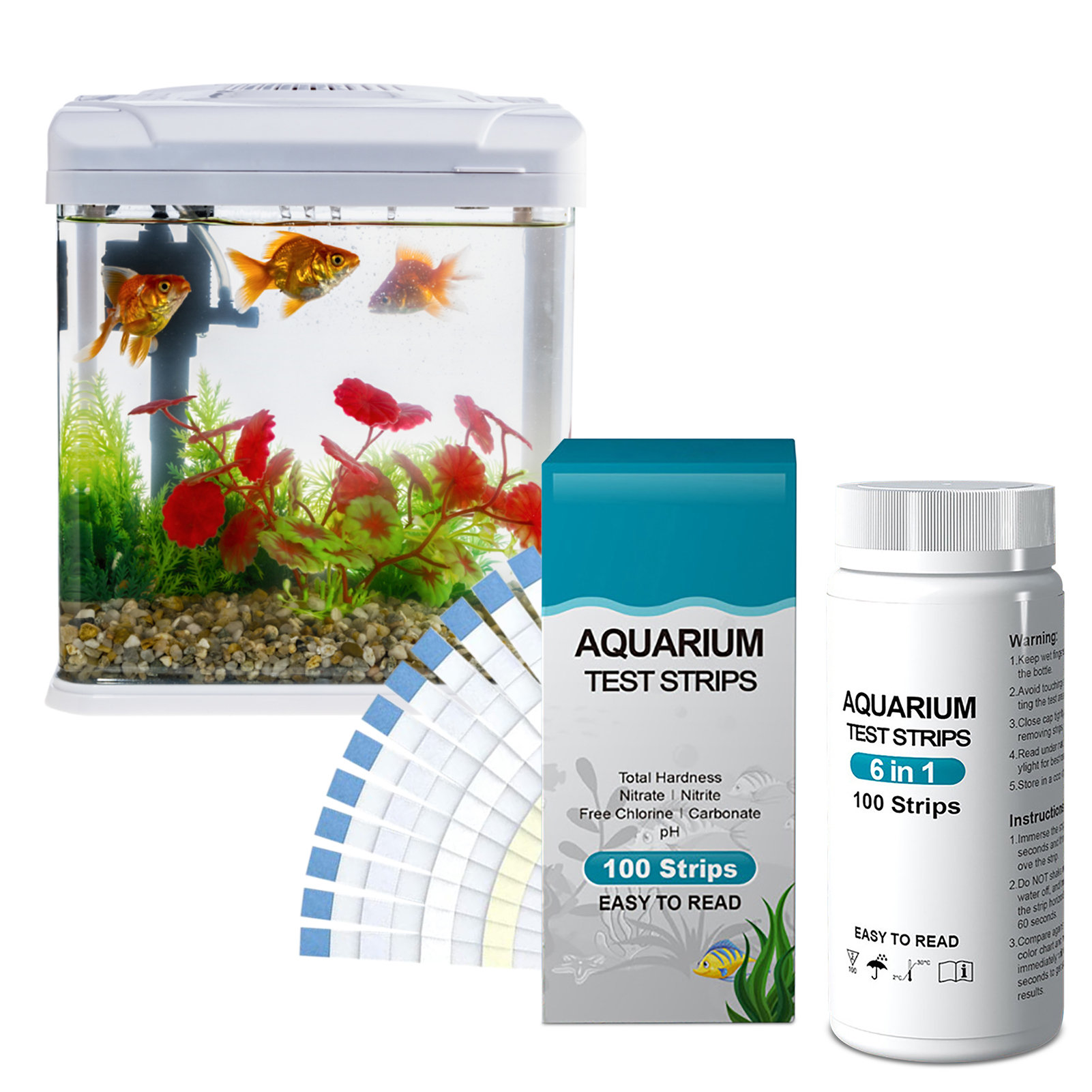 100pcs 6-in-1 Water Quality Te - Ph Strip Test reseña y precio