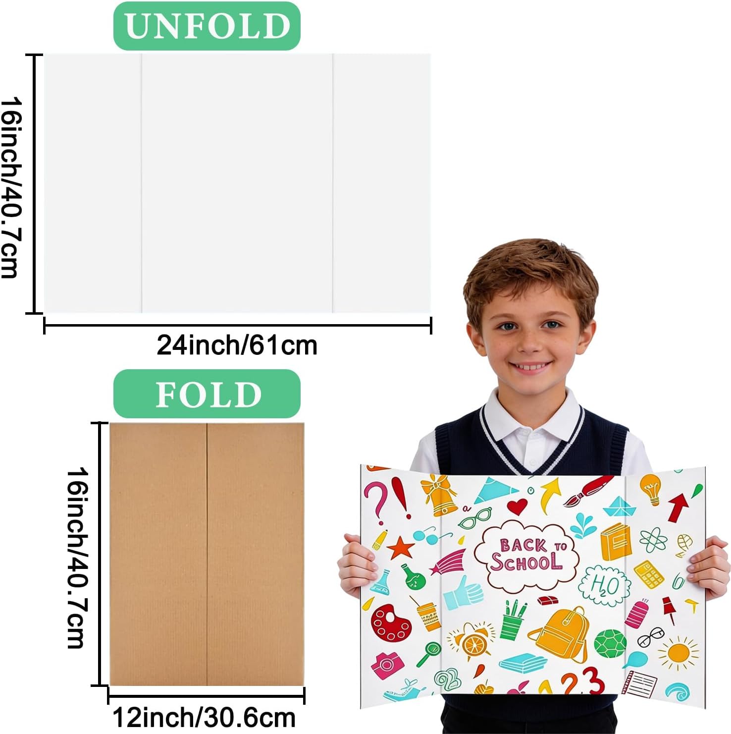 Trifold Poster Board 24x16 Inc - Science Project reseña y precio