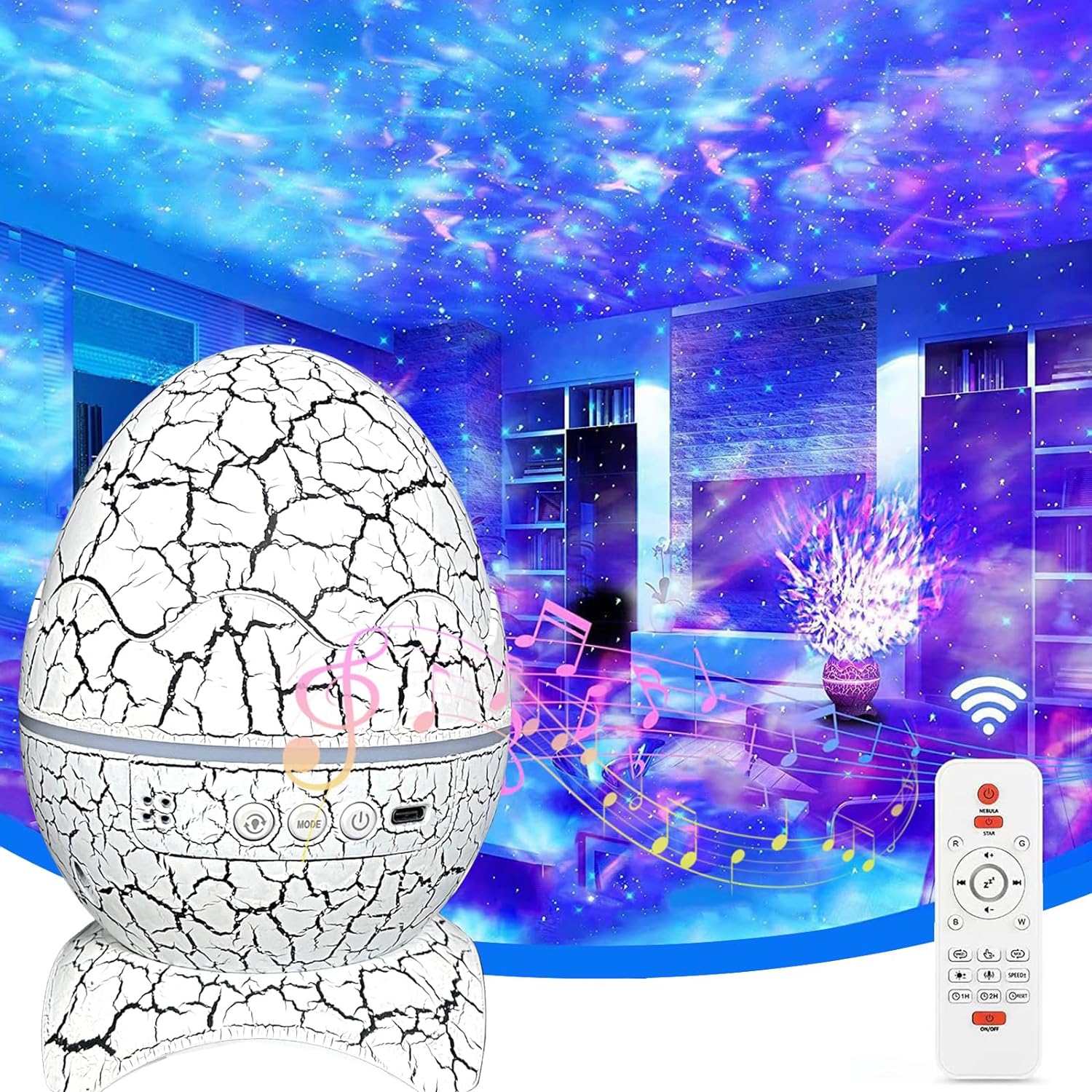 Dinosaur Egg Galaxy Projector  - Planetarium Projector Home reseña y precio