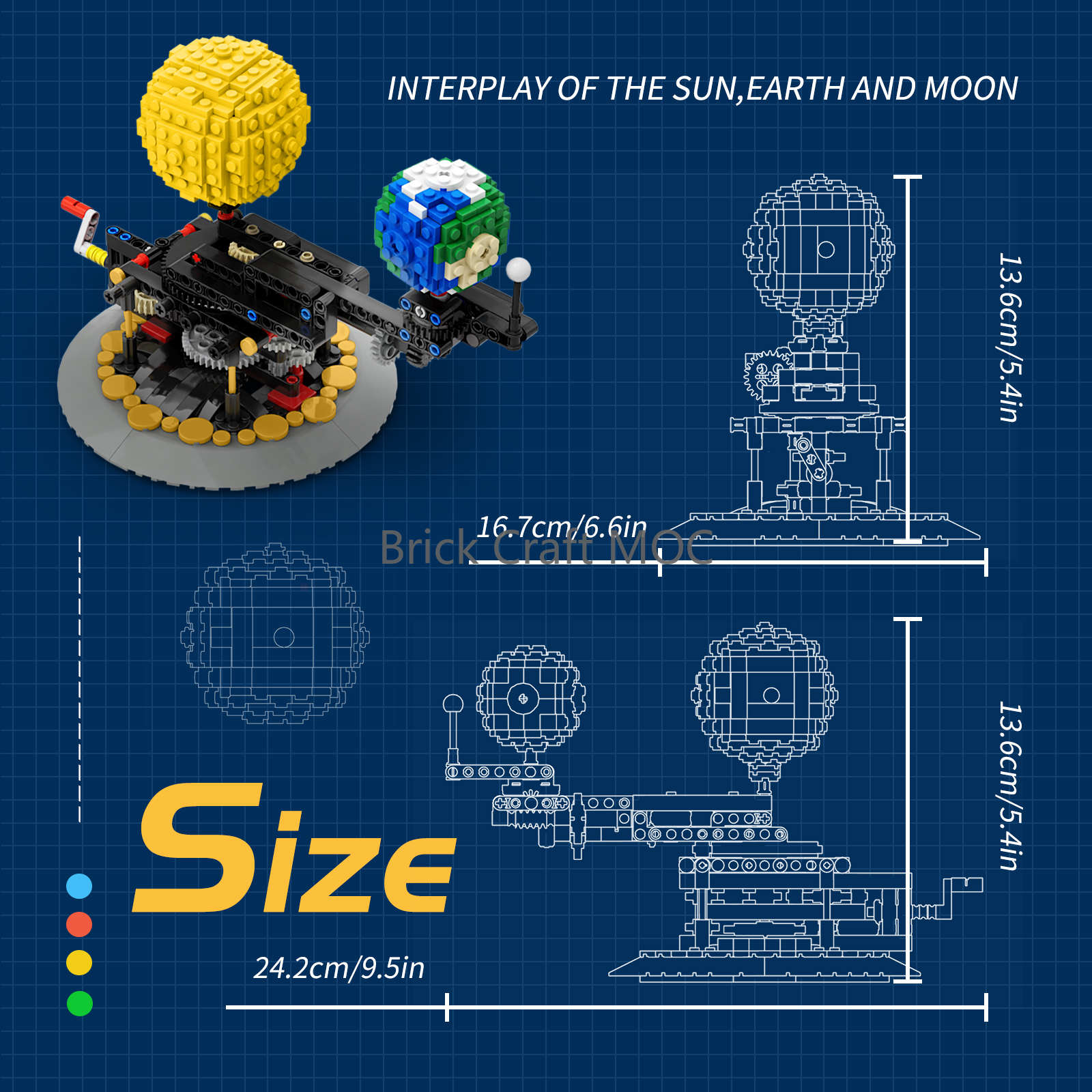 MOC Sun Earth Moon Orrery Buil - Solar System Orrery reseña y precio