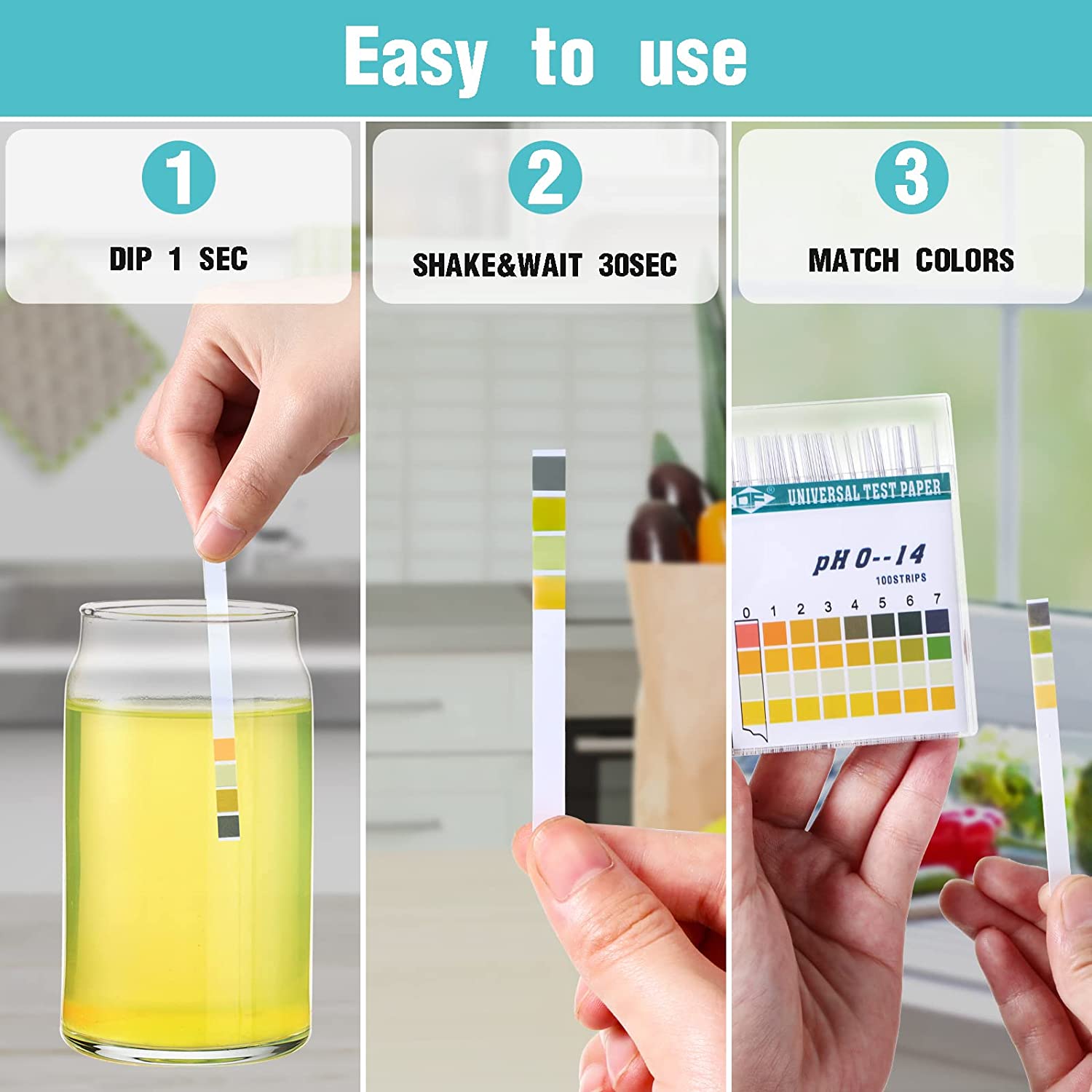 100 Strips 0-14 PH Alkaline Ac - Ph Strip Test reseña y precio