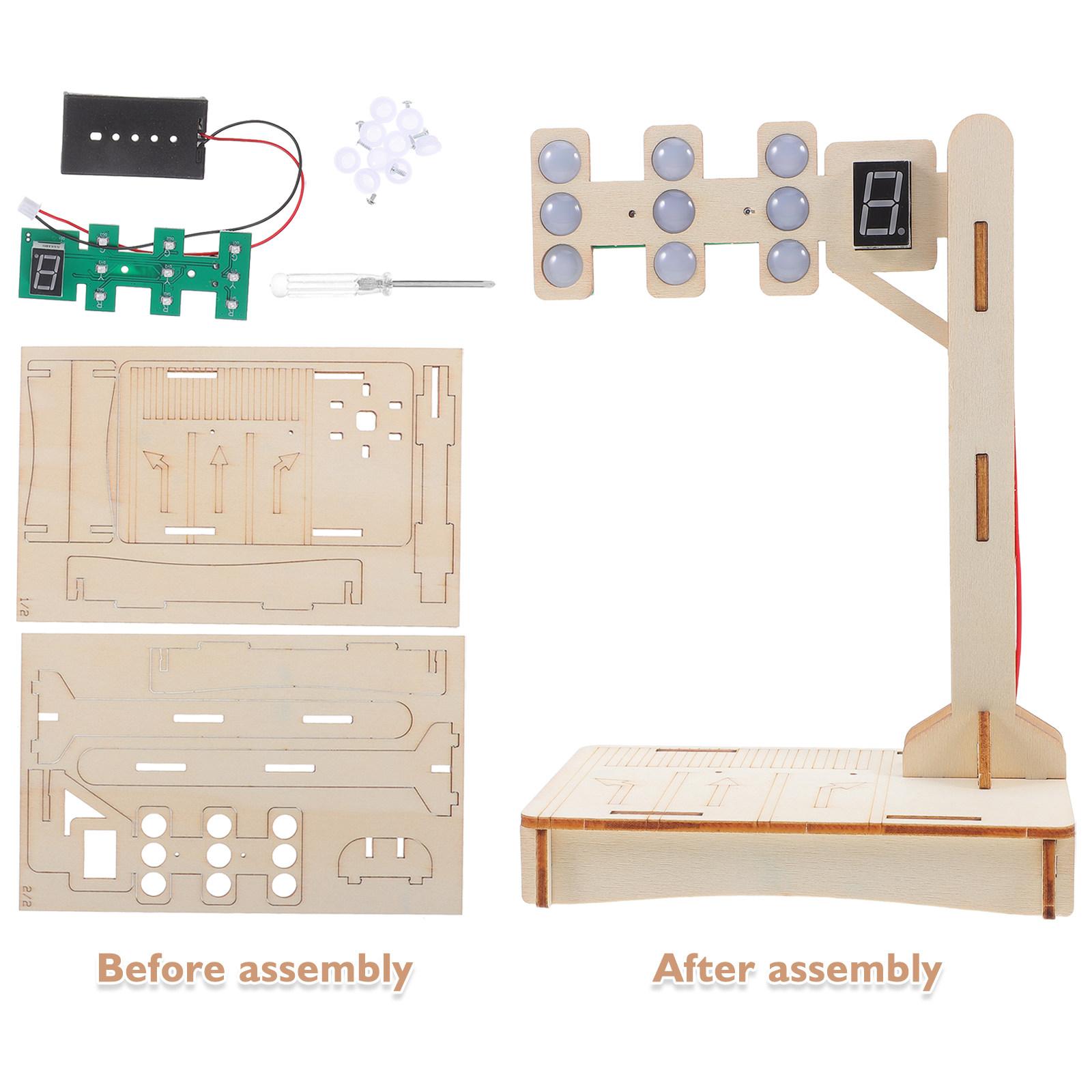 1Set DIY Traffic Signal Light  - Science Project Diy reseña y precio