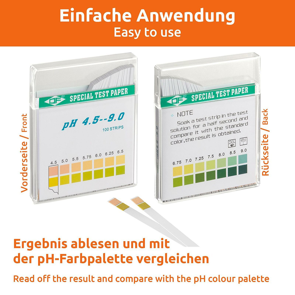 100Pcs PH Paper Strips Kit Hou - Ph Strip Test reseña y precio