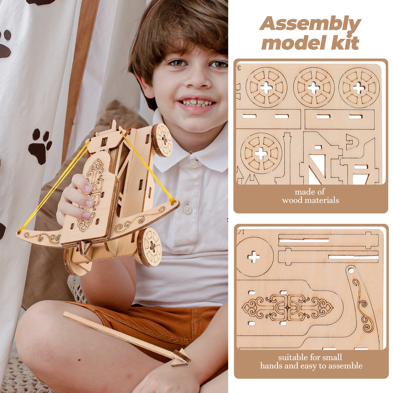 1Set Wooden Catapult Chariot D - Science Project Diy reseña y precio