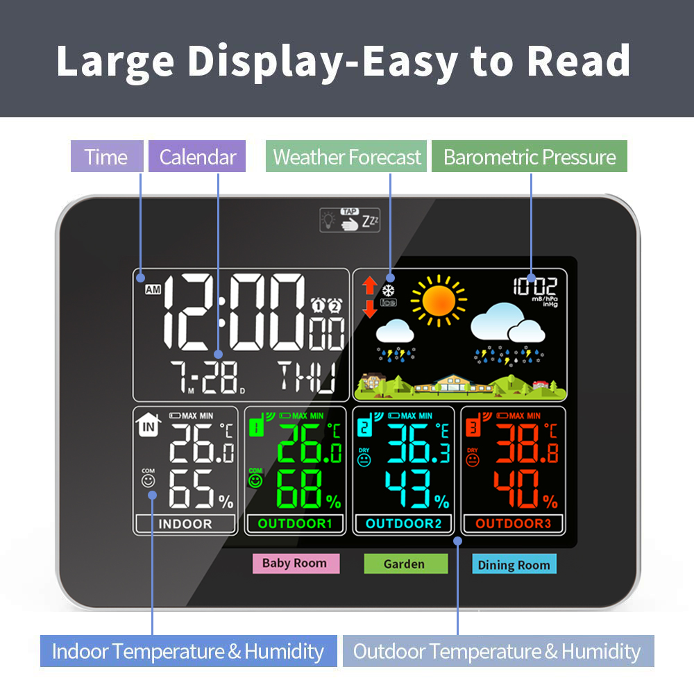 Weather Stations Wireless Indo - Weather Station Indoor reseña y precio