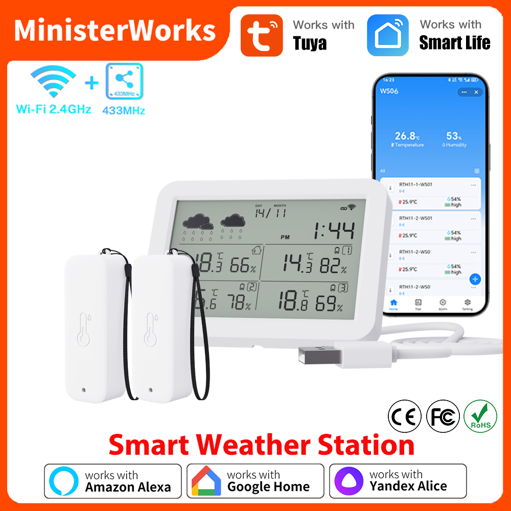 Tuya WiFi Weather Station RF43 - Weather Station Indoor reseña y precio