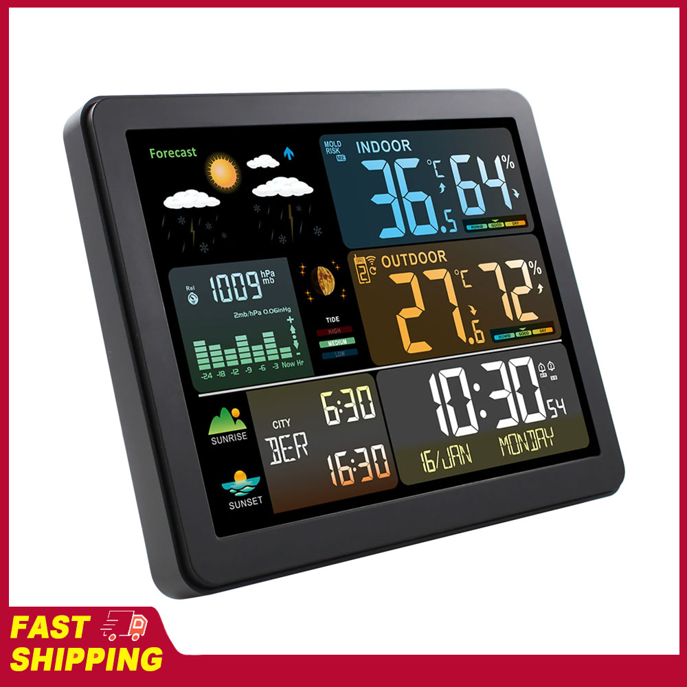 Multifunctional Large Color Sc - Weather Station Indoor reseña y precio