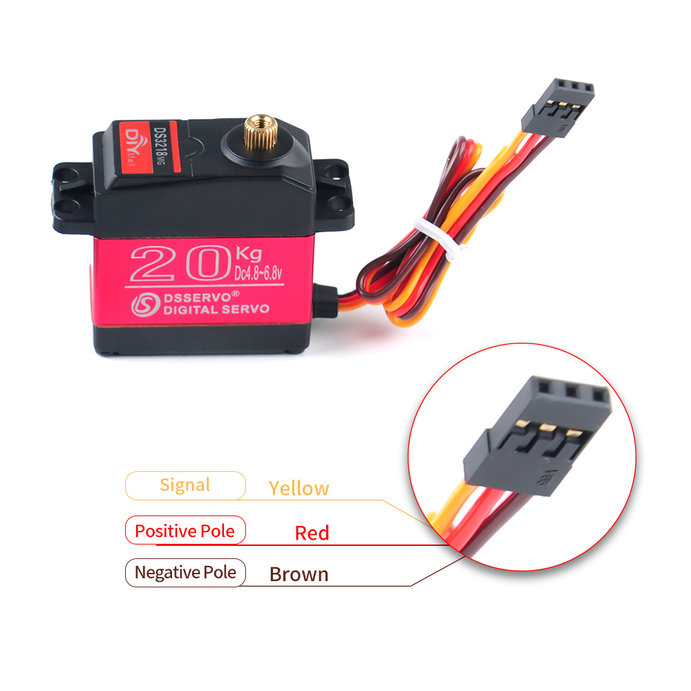 20KG Digital DS3218 Servo 180° - Robot Arm Motor reseña y precio