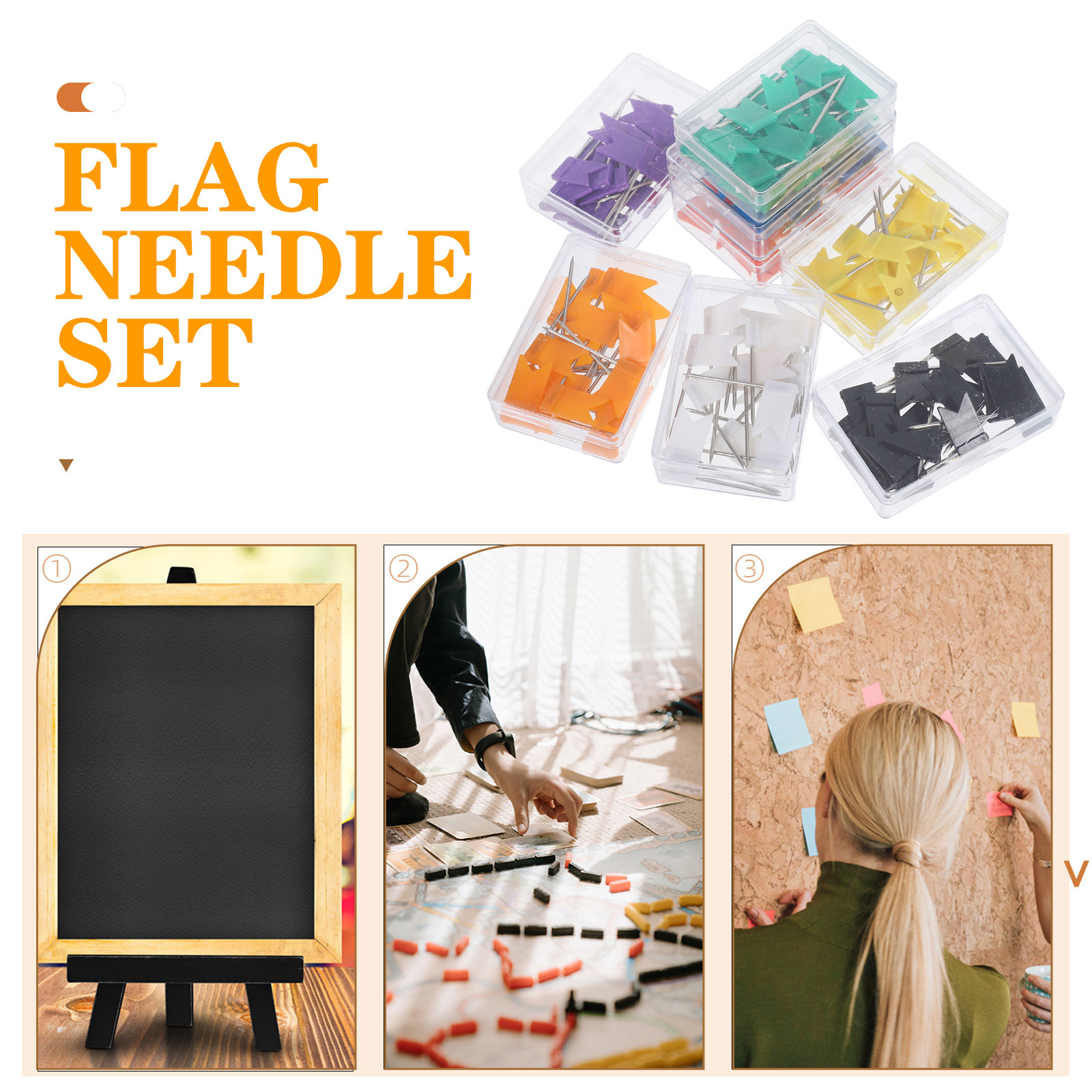 160Pcs Colorful Flag Push Pins - Science Project reseña y precio