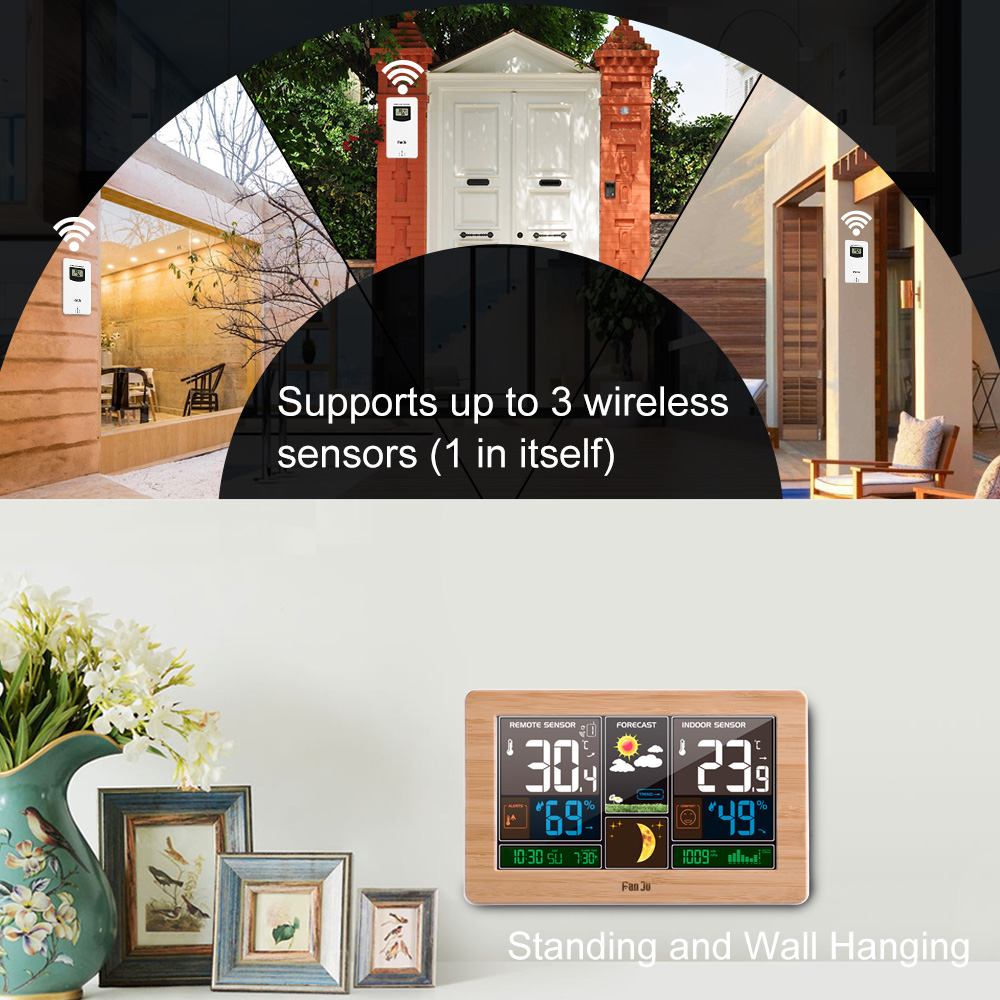 FanJu FJ3378 Digital Alarm Clo - Weather Station Indoor reseña y precio