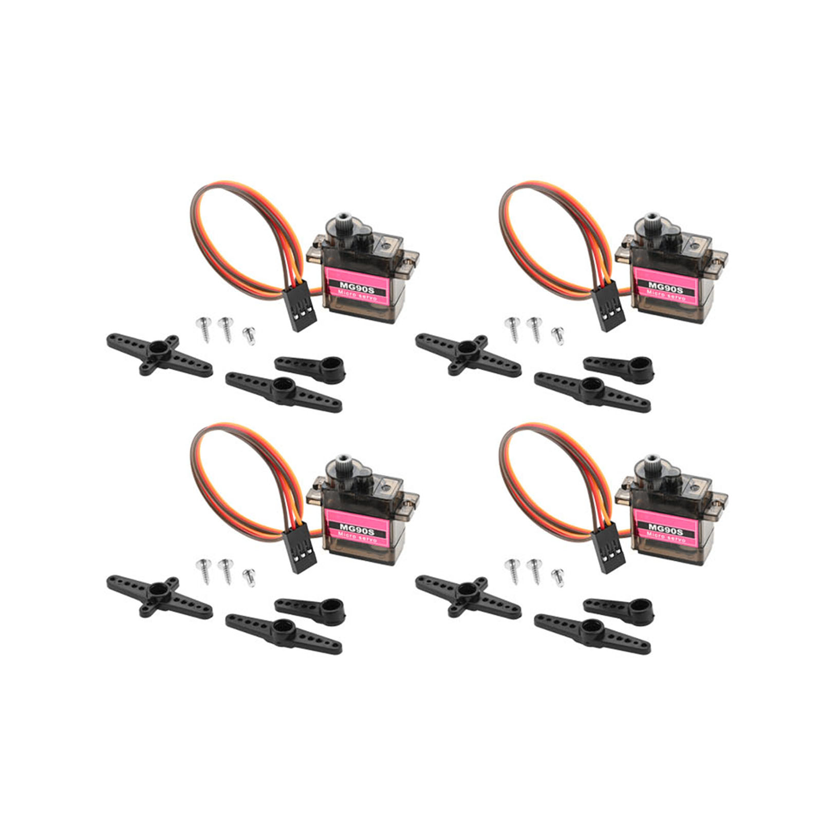 4pcs Micro Servo Metal Gear 90 - Robot Arm Motor reseña y precio