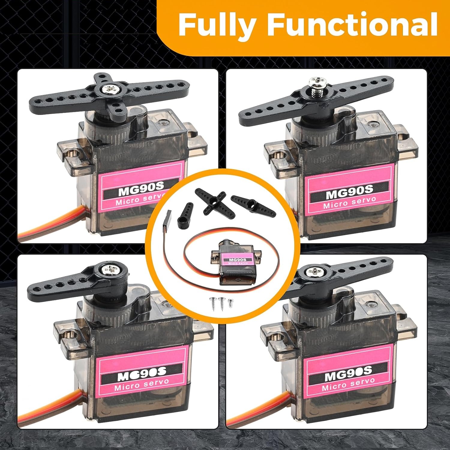 4pcs Micro Servo Metal Gear 90 - Robot Arm Motor reseña y precio