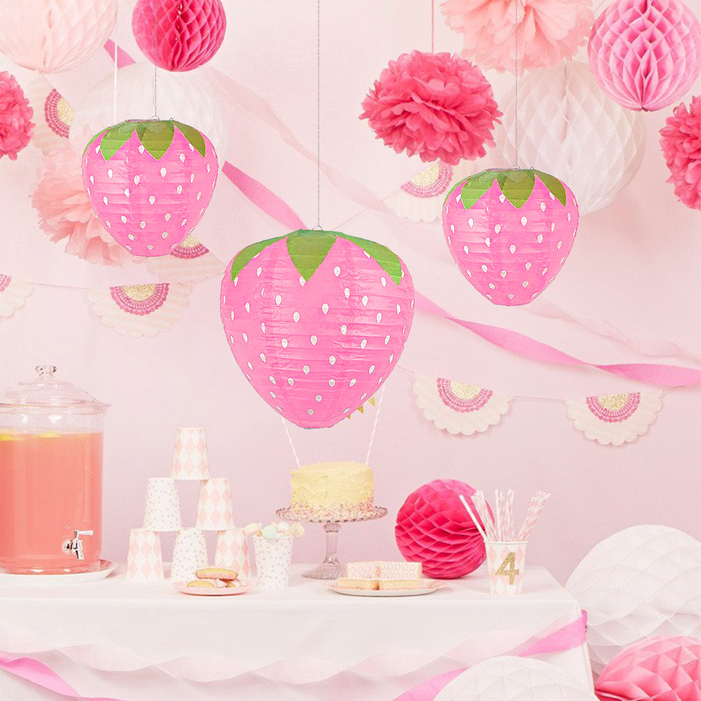 Pink Strawberry Paper Lantern  - Science Of Happiness reseña y precio