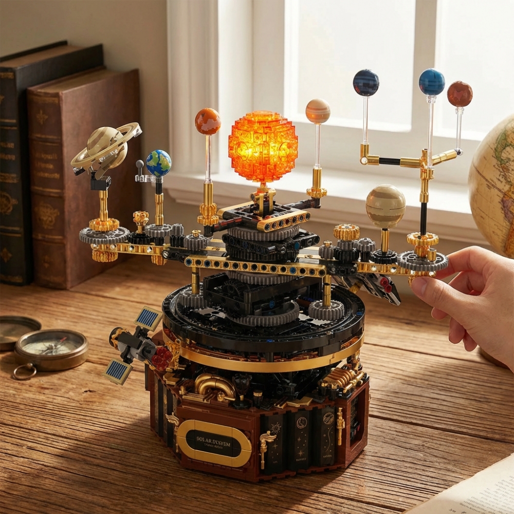 1098pcs Technical Solar System - Solar System Orrery reseña y precio