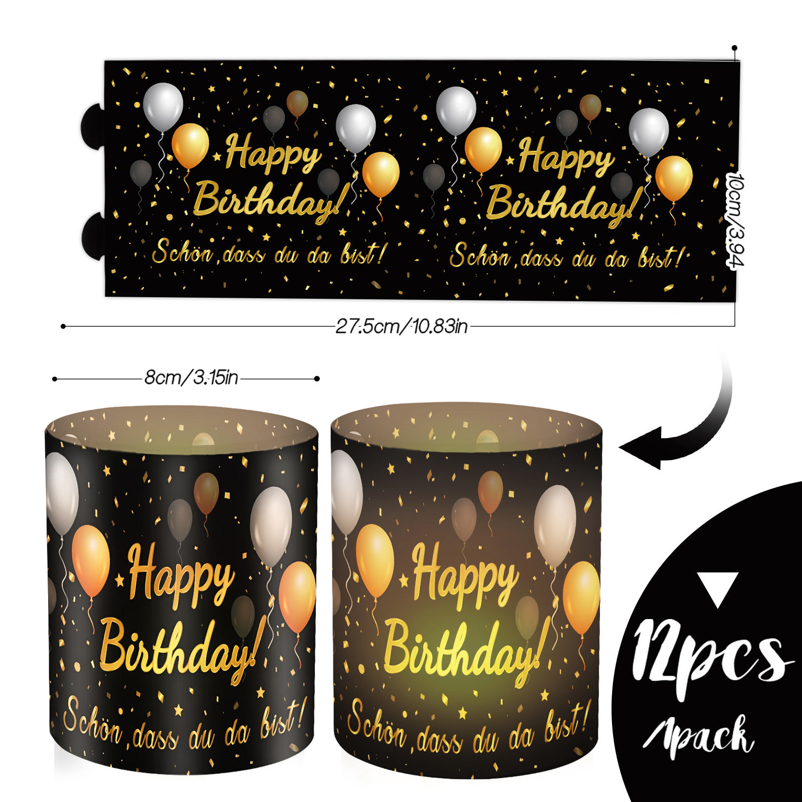 12pcs Happy Birthday Candle Ta - Science Of Happiness reseña y precio