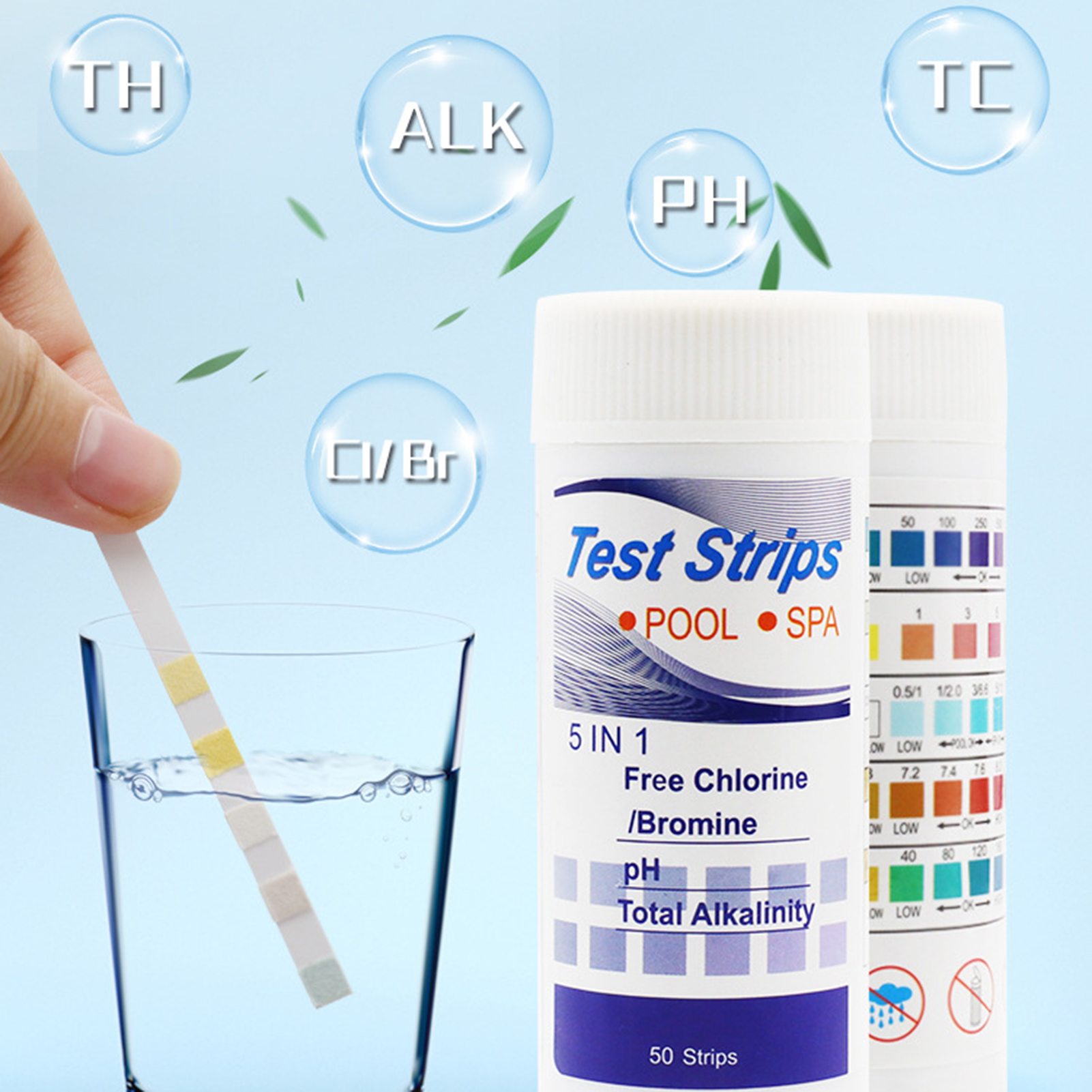 50pcs Multipurpose Chlorine PH - Ph Strip Test reseña y precio