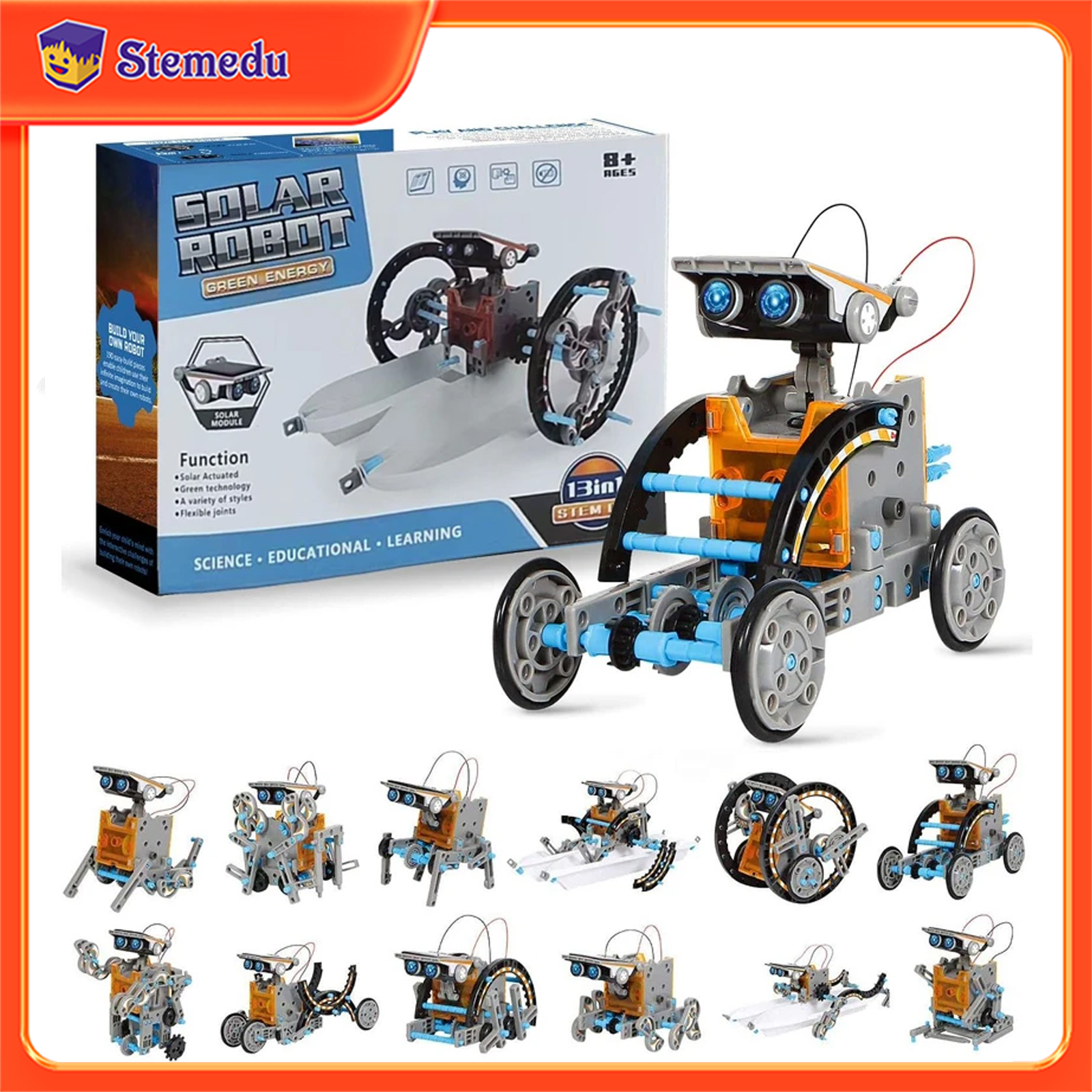 13 in 1 Solar Powered Robot Sc - Science Project Diy reseña y precio