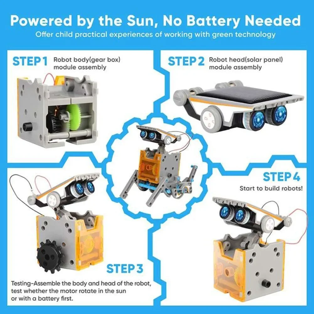 13 in 1 Solar Powered Robot Sc - Science Project Diy reseña y precio